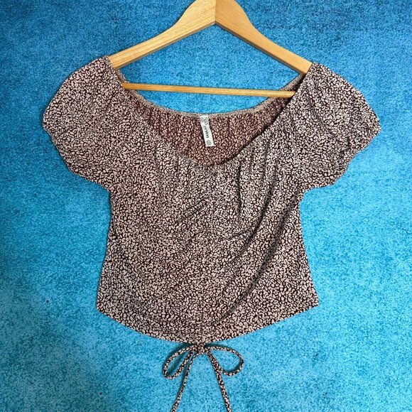 7 day WKND Tops - Vintage 7 day WKND Top Sz M Floral Type Babydoll Stretch Fairy Boho Y2K USA Made